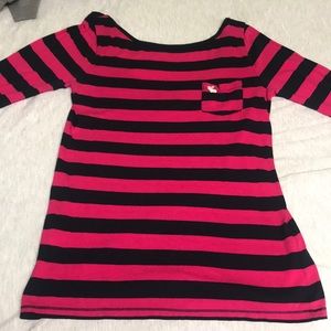 Pink and blue striped Abercrombie & Fitch shirt